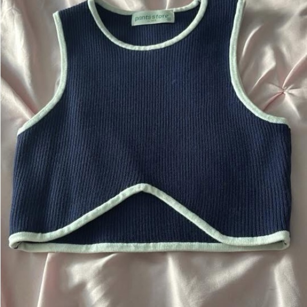 Pants Store Navy Blue Tank Top